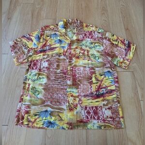 MEN Vintage Jams World Akala Niihau Button Down Hawaiian Shirt size M